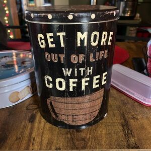 Primitives by Kathy Black Coffee Tin